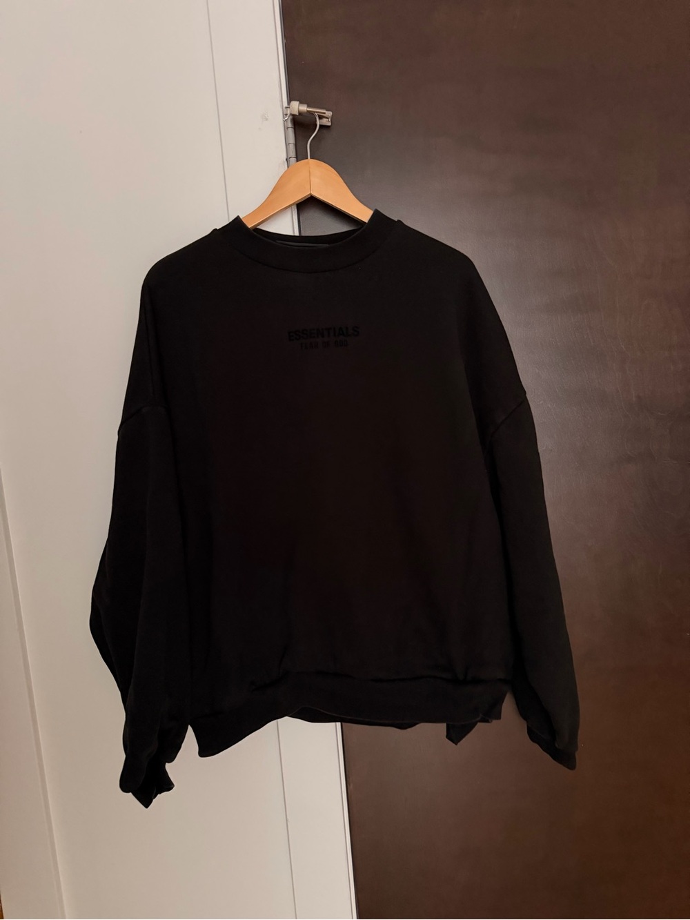 Essentials Fear of God Black Crewneck Pullover Sweatshirt Men’s Large L